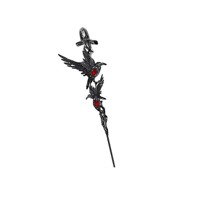 Серьги в стиле Thorn Series Light Luxury Dark Crow — цепочка украшение, сладкие и крутые одноразовые серьги, персонализированные серьги