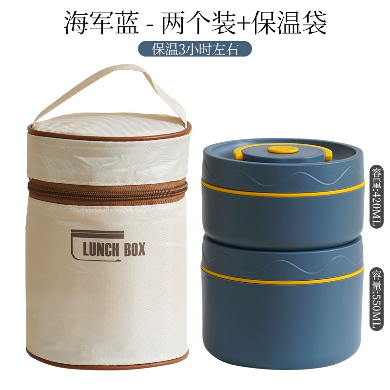 Ручной термос-ланч-бокс (Thermos), двойной слой, нержавеющая сталь AISI 304, варианты 420/550 мл