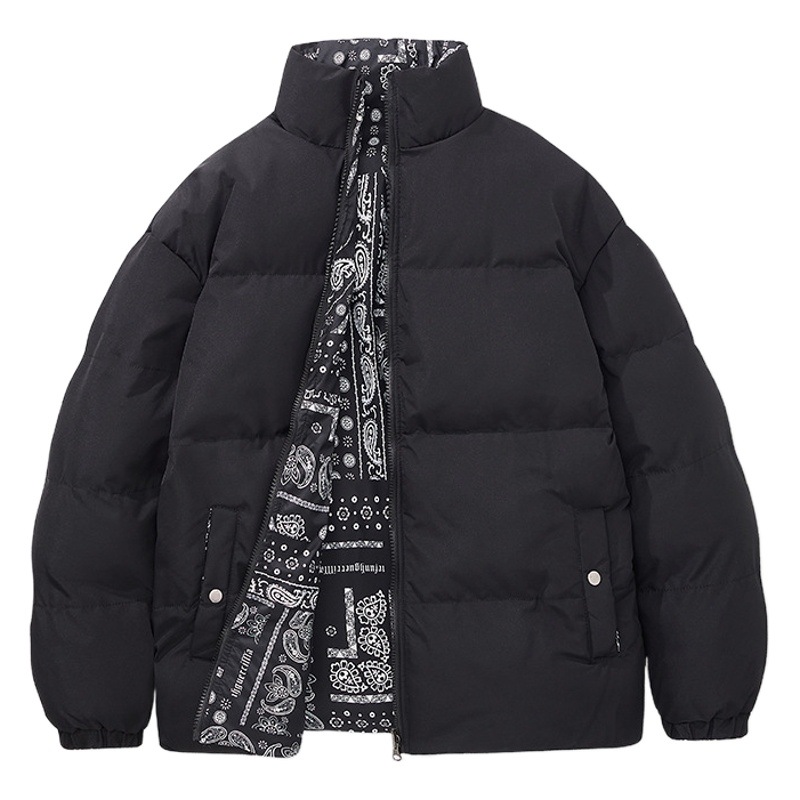 NASA nombre conjunto abajo chaqueta de los hombres abrigo de invierno abrigo de algodón acolchado engrosada marca de moda más tamaño collar abajo chaqueta de los hombres abrigo