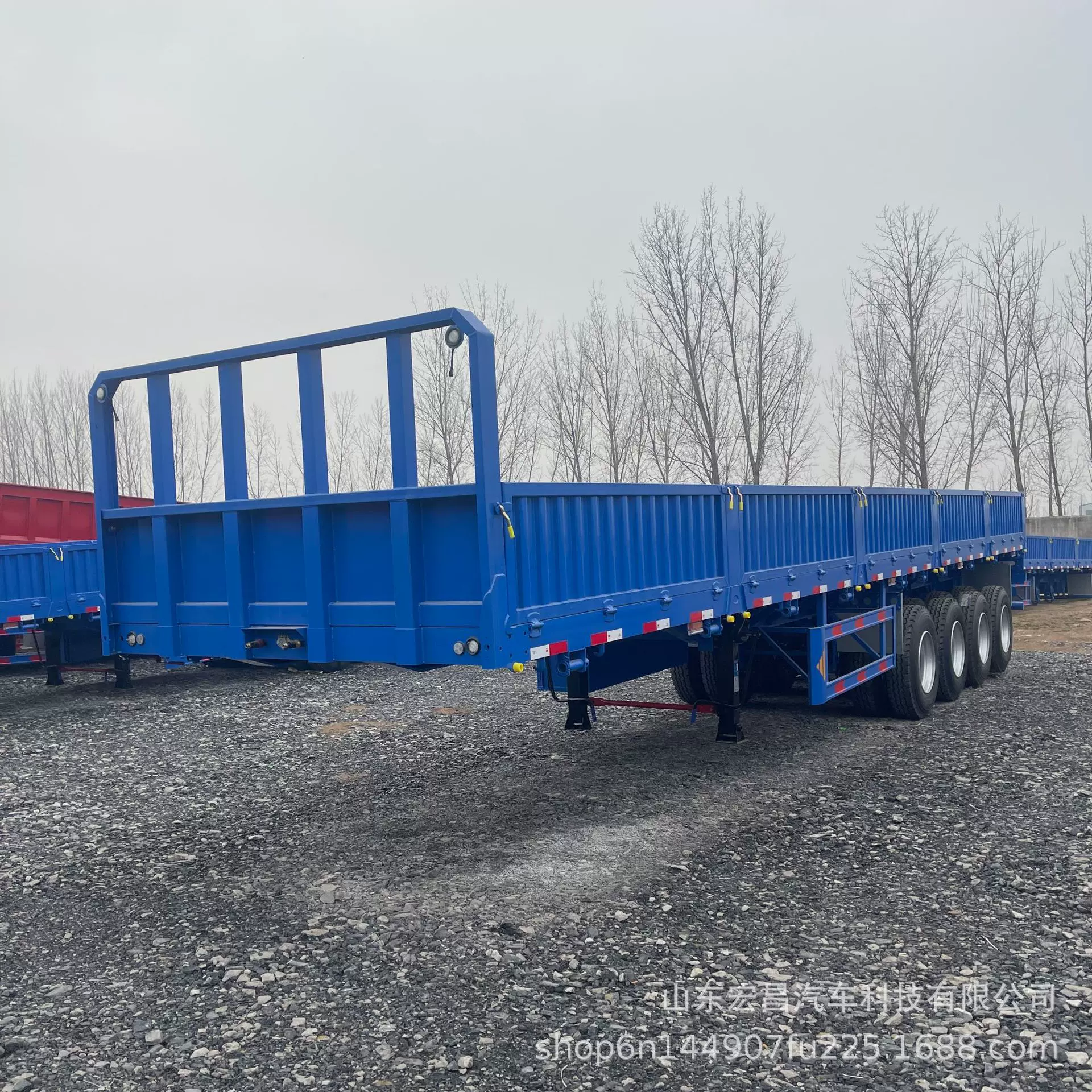 工厂定制13米4轴栏板半挂车重型货车板车煤炭砂石料运输货物转运