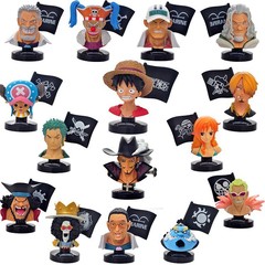 15 Pirate Figures Luffy Bust Half Figure Yellow Sea Dragon Nami Sanji Anime Figure Ornament Wholesale