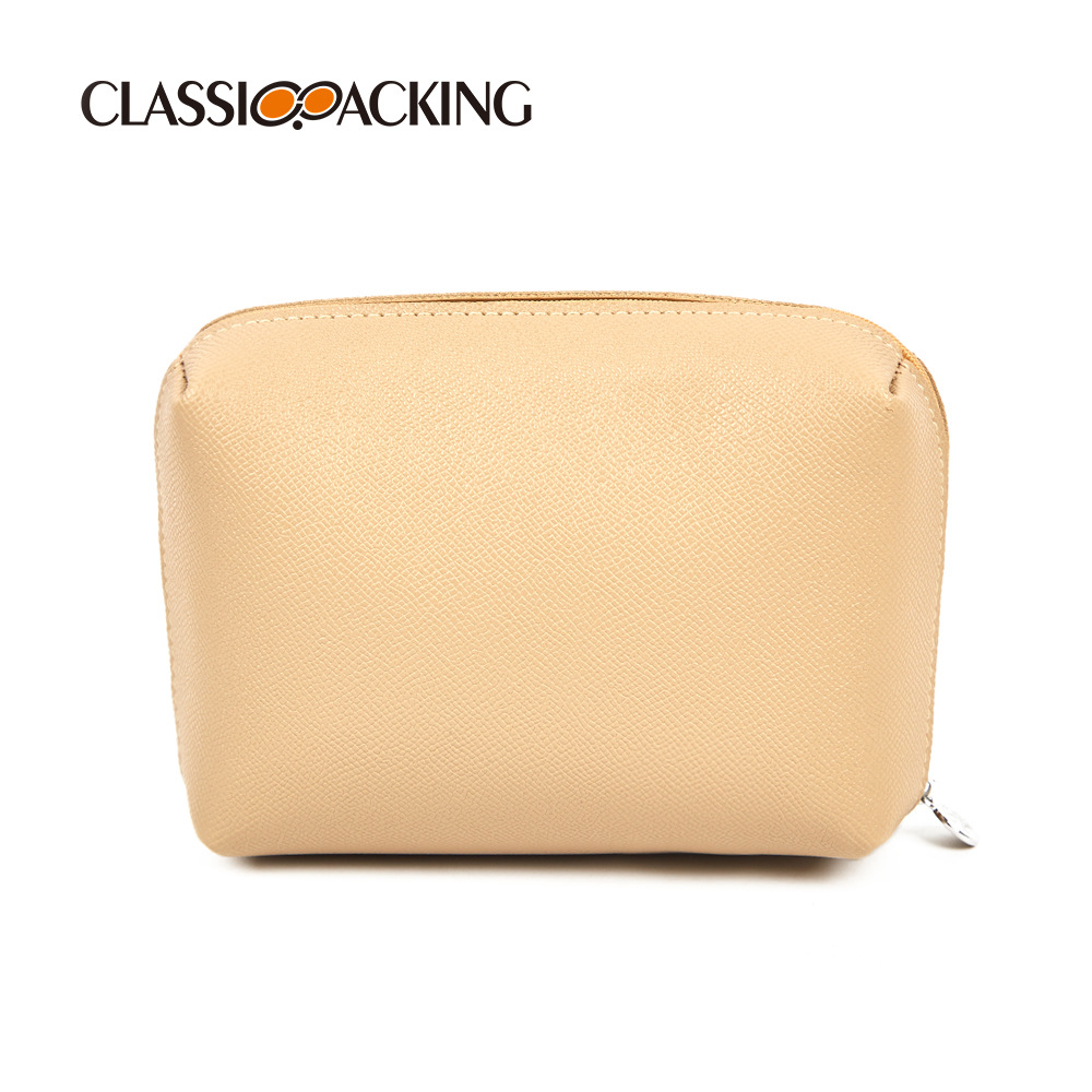 Bolsa de cosméticos cuadrada de mano de color claro simple, bolsa de almacenamiento de cosméticos, bolsa de lavado impermeable de almacenamiento de viaje, se puede agregar logotipo