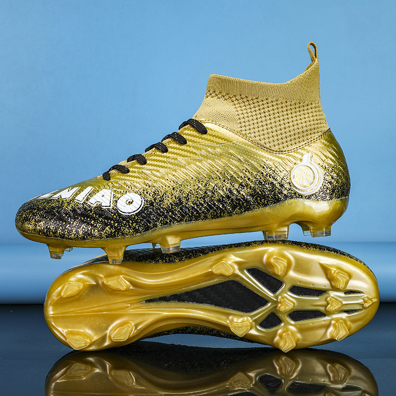 Best-selling High-top Football Shoes With Long Short Spikes, Non-slip Wear-resistant, Men, Women,_vogvips.com