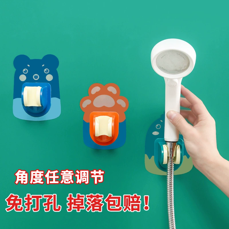 Держатель для душевой лейки без сверления, крепление на присоске для ванной, установка без сверления.
