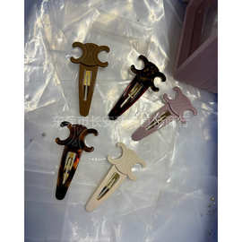 字母发夹一字夹刘海夹糖果色新款彩色发卡女士醋酸纤维同款