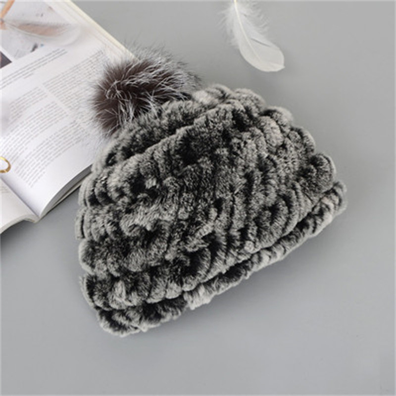 Women's Fashion Color Block Pom Poms Eaveless Wool Cap display picture 4