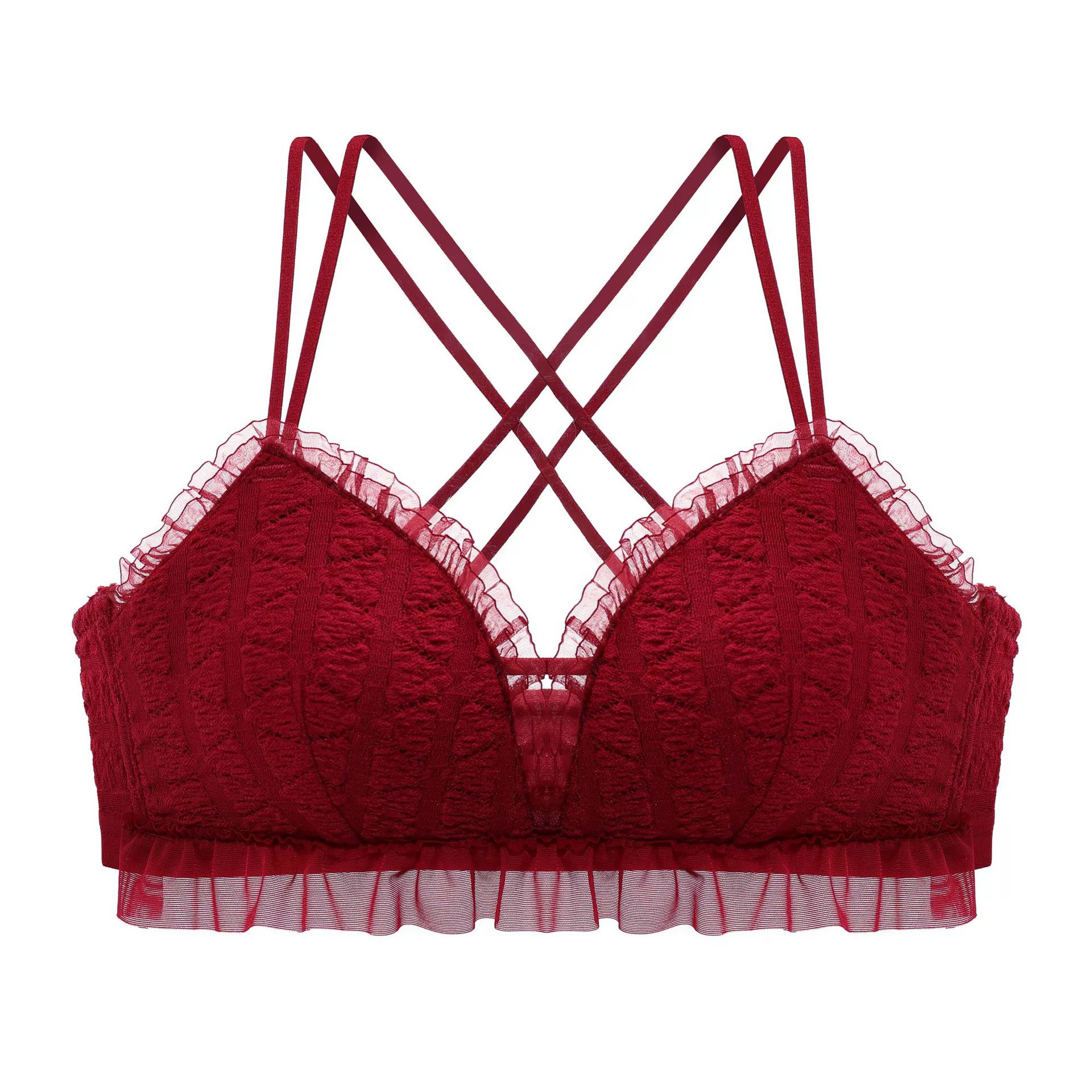 Бюстье/бюстье без шнуров lace Wireless Bralette (подростковая девушка), японский стиль с оборкой, размеры 32/70–38/85 AB