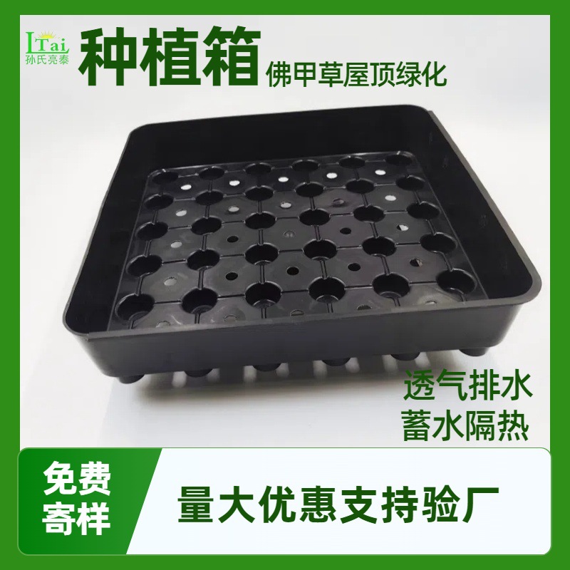 种植箱佛甲草房顶种植模块植草盘芽苗菜盘加厚正方形筛多肉花盆