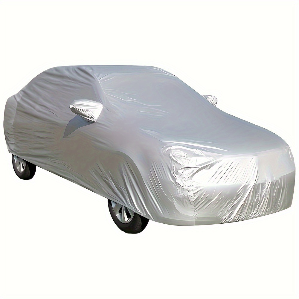 Ropa de automóvil multifuncional con protección solar, suciedad, arena y polvo, prevención de la caída de hojas en cuatro estaciones, cubierta de ropa de automóvil PEVA de una sola capa