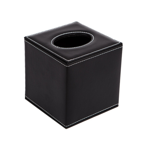 Paper Towel Box Desk Organizer Living Room Home Use Tissue Box Square Leather Hotel Room Creative Napkin Box