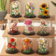 Cross-border Compatible Lego Eternal Flower Blocks Flower Potted Children's Assembled Toys Ornaments for Girls