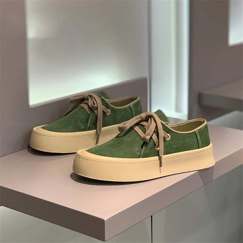 2025 Spring and Summer Men's Shoes Canvas Heightening Versatile Sneakers Thick-Soled Wear-Resistant Summer Casual Shoes Trendy Sports Shoes