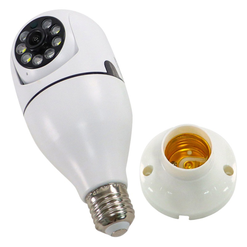 Transfronterizo HD visión nocturna E27 bombilla Cámara conexión WiFi dispositivo fácil todo-Ronda de monitoreo de seguridad en el hogar