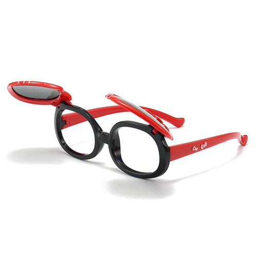 New Children's Cartoon Flip Sunglasses Polarized Anti-UV Kids Sunglasses KT Cat Glasses Wholesale 3427