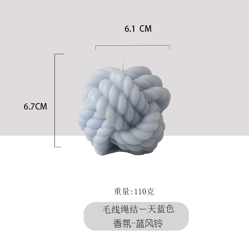 Venta caliente transfronteriza, forma de cuerda, decoración de velas de aromaterapia, diseño para el hogar, venta al por mayor, estilo caliente hecho a mano