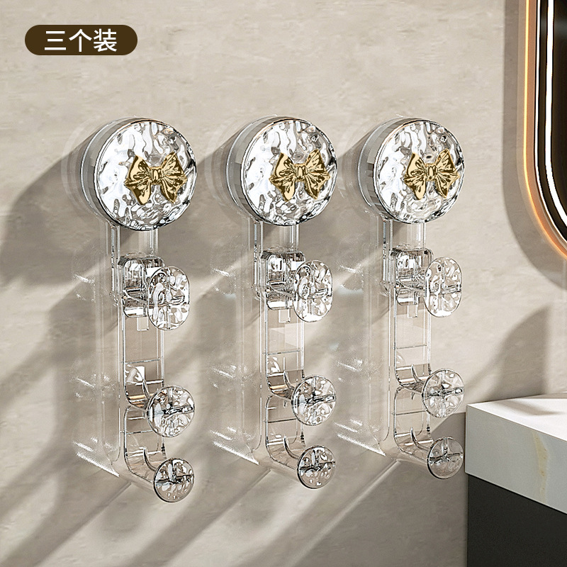 Lavabo de almacenamiento rack baño Punch-libre ventosa colgante cuenca artefacto baño cuenca bañera colgante de pared baño lavabo gancho