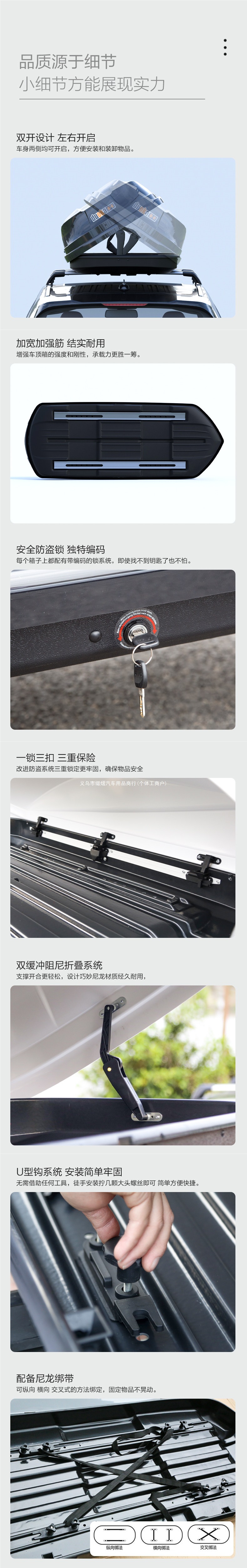 GB series car roof luggage box, large-capacity SUV storage box, crossbar luggage rack