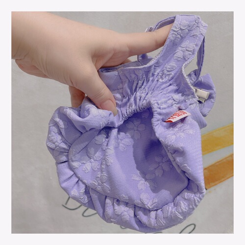 Celebrity Style Dog Dress Ultra Small Maltese Hair Accessory Set Summer Purple Big Bow Pearl Skirt