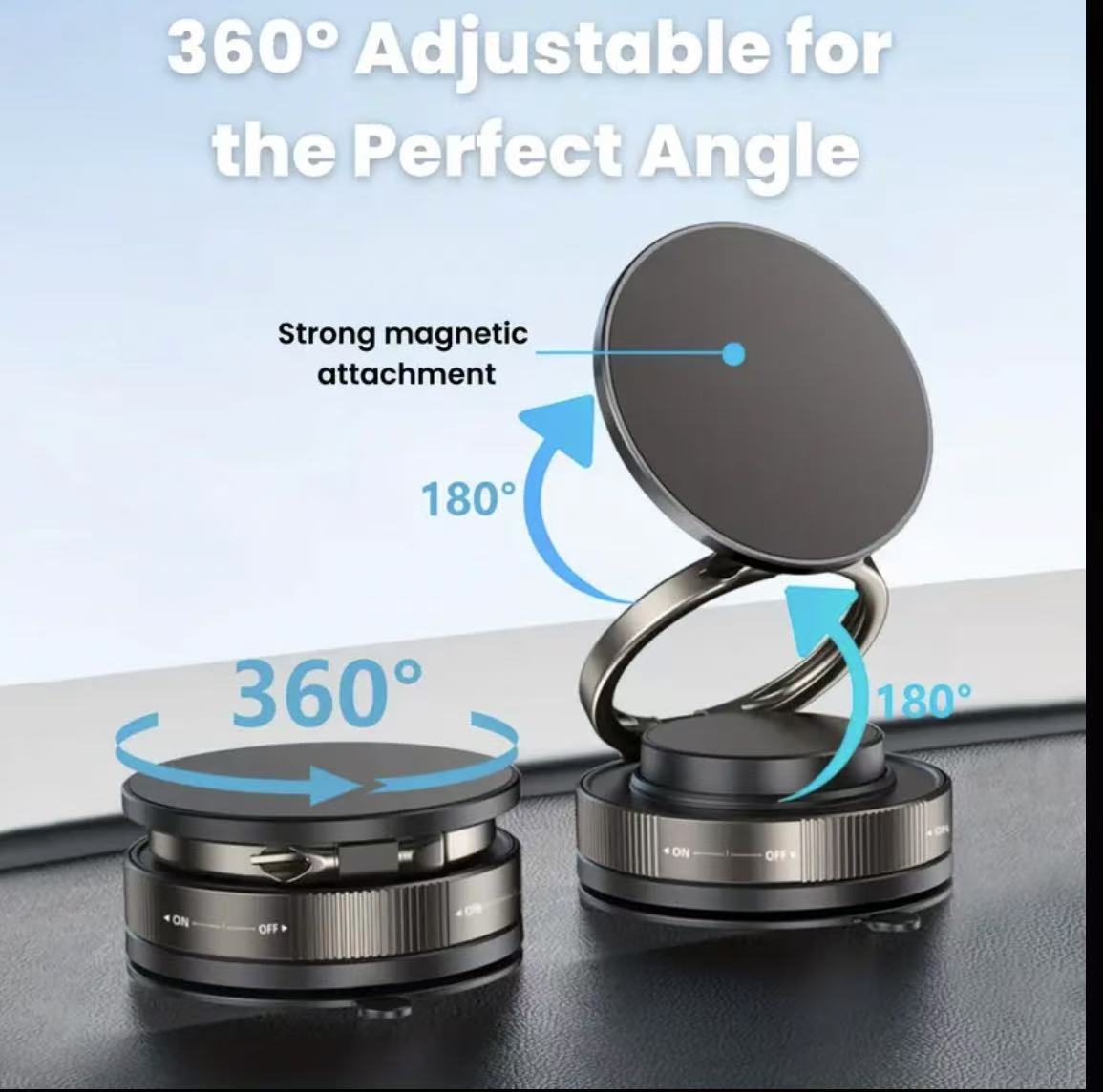 Soporte de teléfono móvil de vacío magnético de navegación automotriz consola central multifuncional conveniente soporte de teléfono móvil universal montado en vehículo image 3