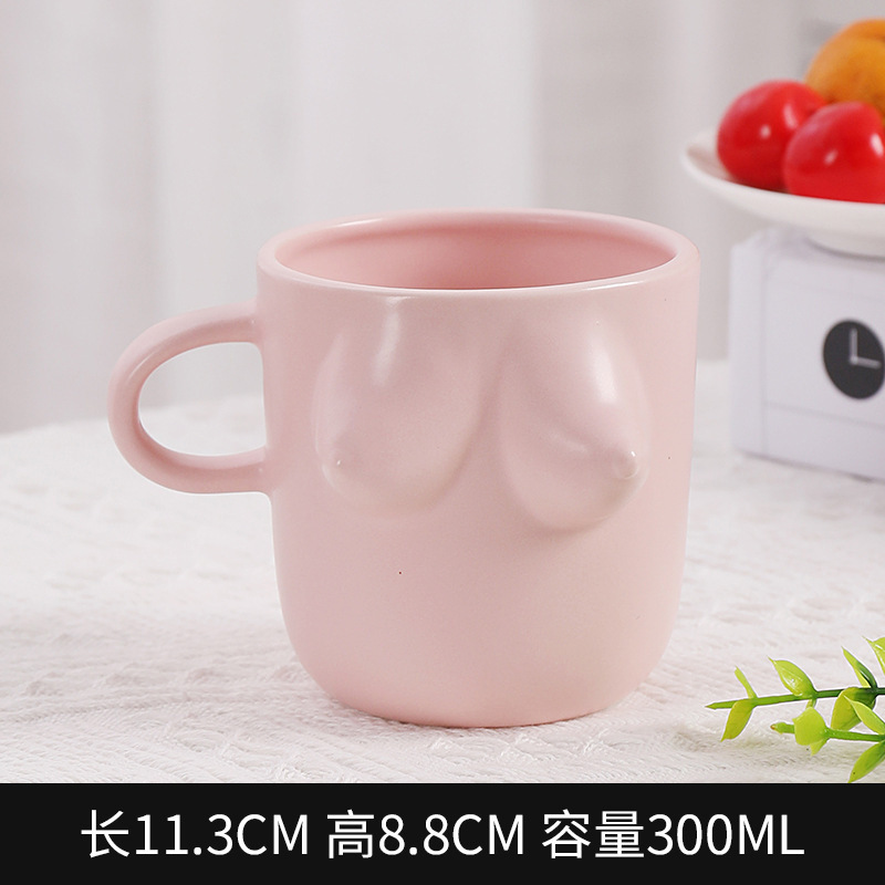 Taza de cerámica creativa de estilo INS taza de desayuno lindo pellizco diseño creativo de nicho regalo de vacaciones nuevo