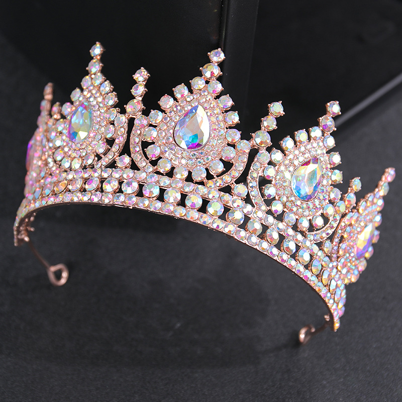 Elegant Bridal Streetwear Women's Crown Alloy Plating Artificial Crystal Rhinestones Crown display picture 7