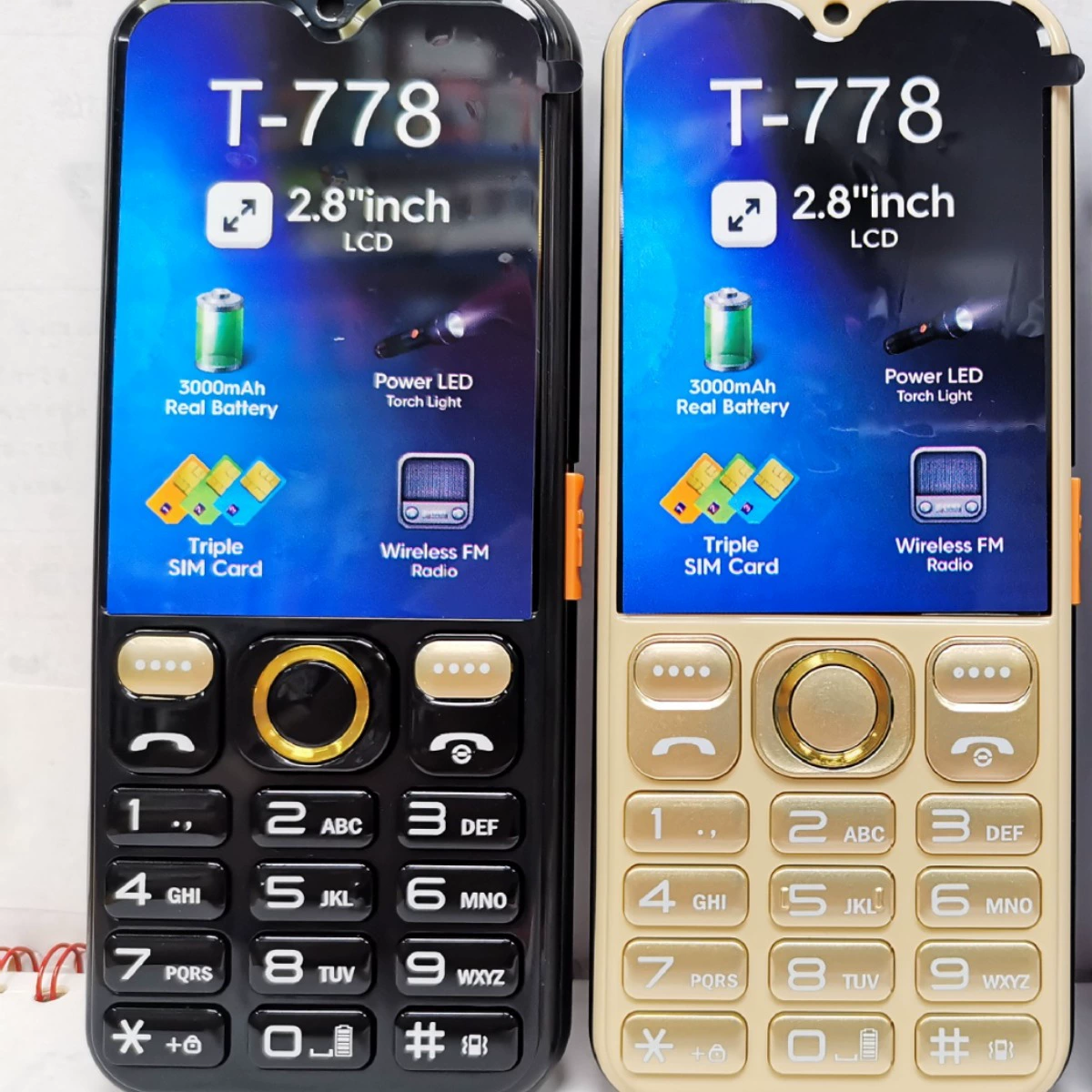 2024 New product cross-border explosion T-778 Direct button function machine Student ring network