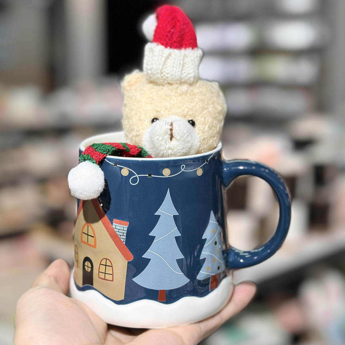 2024 nuevo lindo taza de cerámica de Navidad regalo de Navidad taza de agua casera taza de oficina con tapa