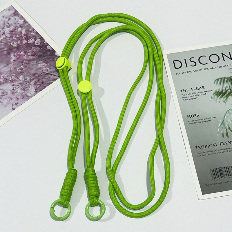 조절 가능한 긴 코드 - 모두 녹색 단색