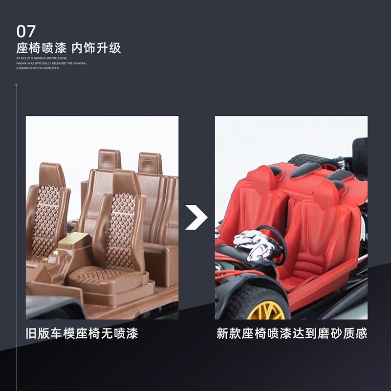 1:24 파가니 펭센 중국 용 합금 자동차 모델 스포츠카 자동차 모델 장식품 선물 소년 장난감 도매