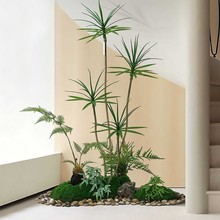 森林草皮仿真绿植造景千年木假树室内楼梯下造景落地装饰景观摆件