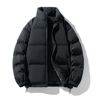 Solid Color Stand Collar down Cotton Jacket for Men and Women 2024 New Winter Thickeneded Warm Trendyy Casual Couple Bread Jacket