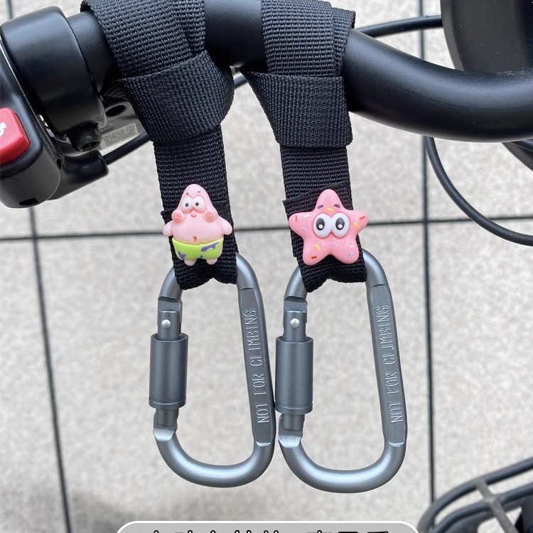 Gancho para coche eléctrico, pastel de esponja de dibujos animados, gancho para colgar multifuncional frontal, soporte de carga de aleación de aluminio, instalación gratuita