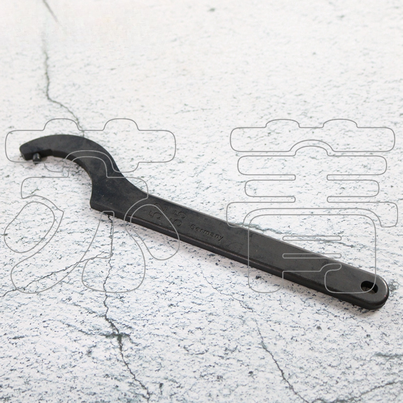 德国原装进口AMF  钩形扳手 月牙扳手 带圆形销   25/28-180/195