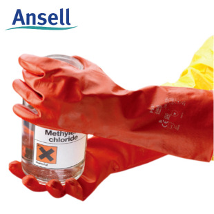 Ansell 15-554 Polyvinyl Alcohol PVA Chlorinated Solvent Formaldehyde Toluene Anti-chemical Gloves Protective Gloves