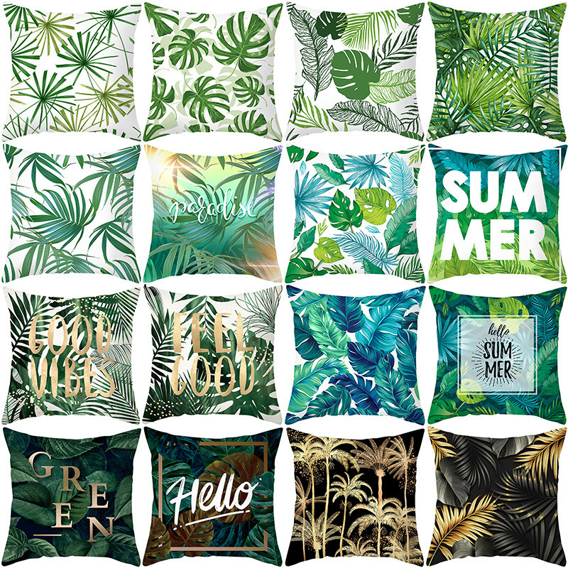 Nordic Green Plant Cushion Cover Sofa Cushion Cover Peach Skin Velvet Printed Cushion Shopee Cross-Border Home Goods Nordic Green Plant Cushion Cover Sofa Cushion Cover Peach Skin Velvet Printed Cushion Shopee Cross-Border Home Goods