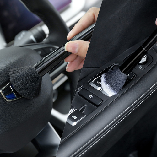 2-piece set of multifunctional car air conditioning outlet cleaning brush, central control interior gap nylon soft bristle detail brush