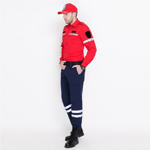 Gray Summer Emergency Rescue Suit, Lightweight Rescue and Search and Rescue Suit, Fire Training Suit