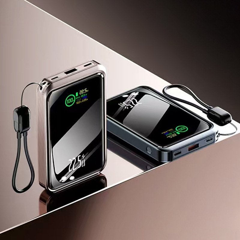 Fabricante suministro directo de 10000 / 2000 mAh carga rápida 22.5W PD20W cuerda de alimentación portátil