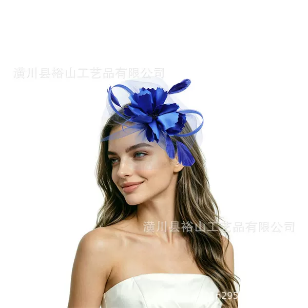 Cross-border mesh headwear, European and American style hats, bridal headpieces, dance party and banquet accessories, bridal headpieces for banquets
