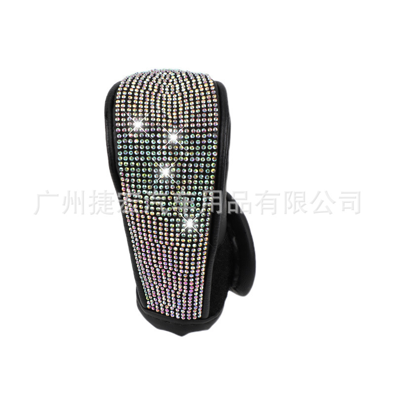 Cross-Border New Product Rhinestone Gear Shift Cover, Car Automatic and Manual Gear Full Rhinestone Cover, Car Interior Modification Decoration Accessories