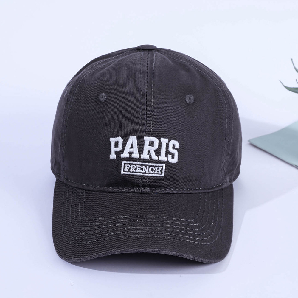 Estilo coreano gorra de béisbol letras 2023 nueva primavera y verano suave tapa personalizada tapa enarbolada