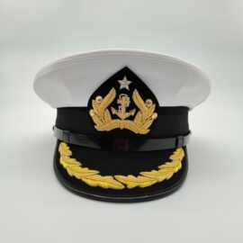 专业大檐帽工厂船长帽海员水手帽生产定制海军帽子白色大盖帽定做