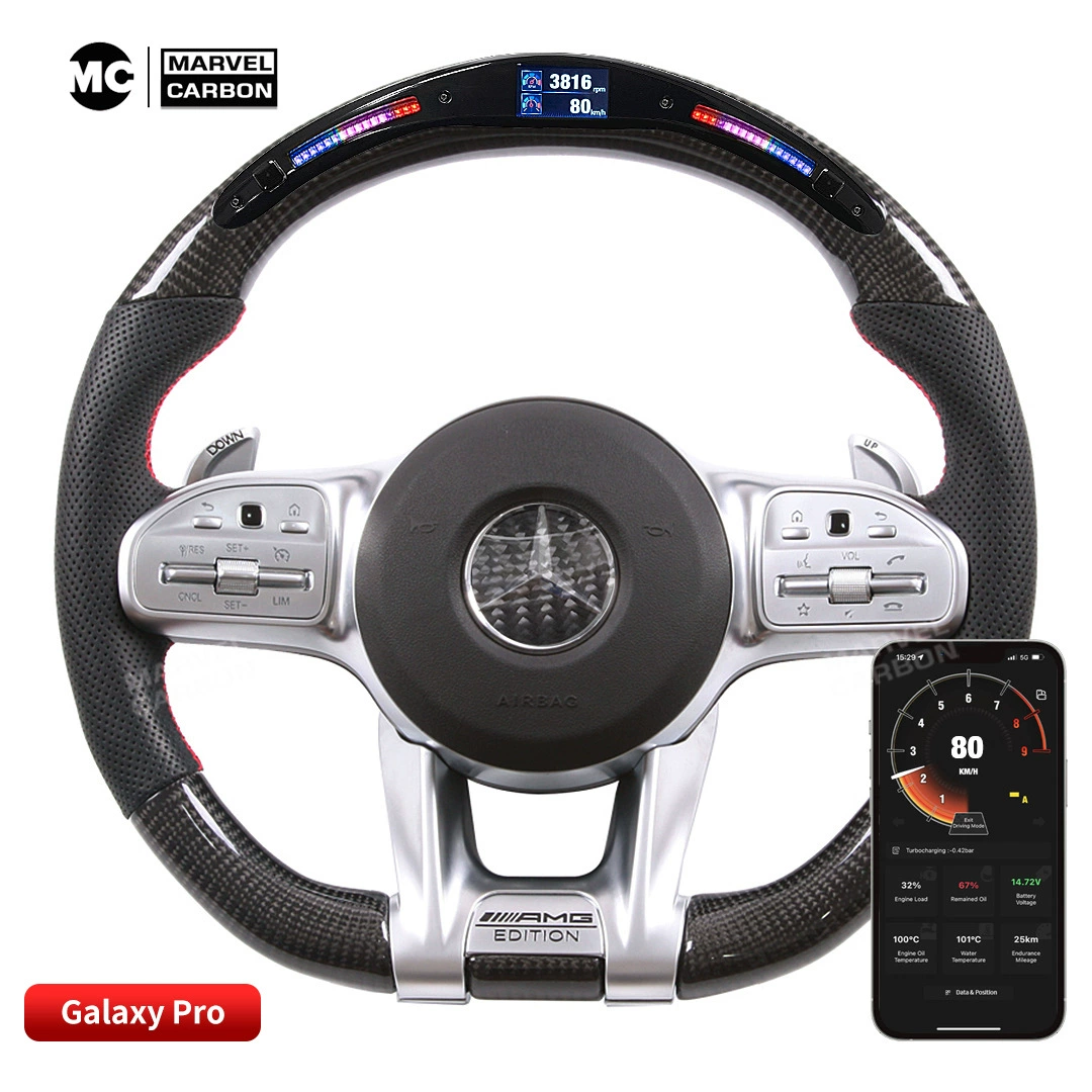 Mercedes Benz, руль из углеродного волокна, телефон, 2019