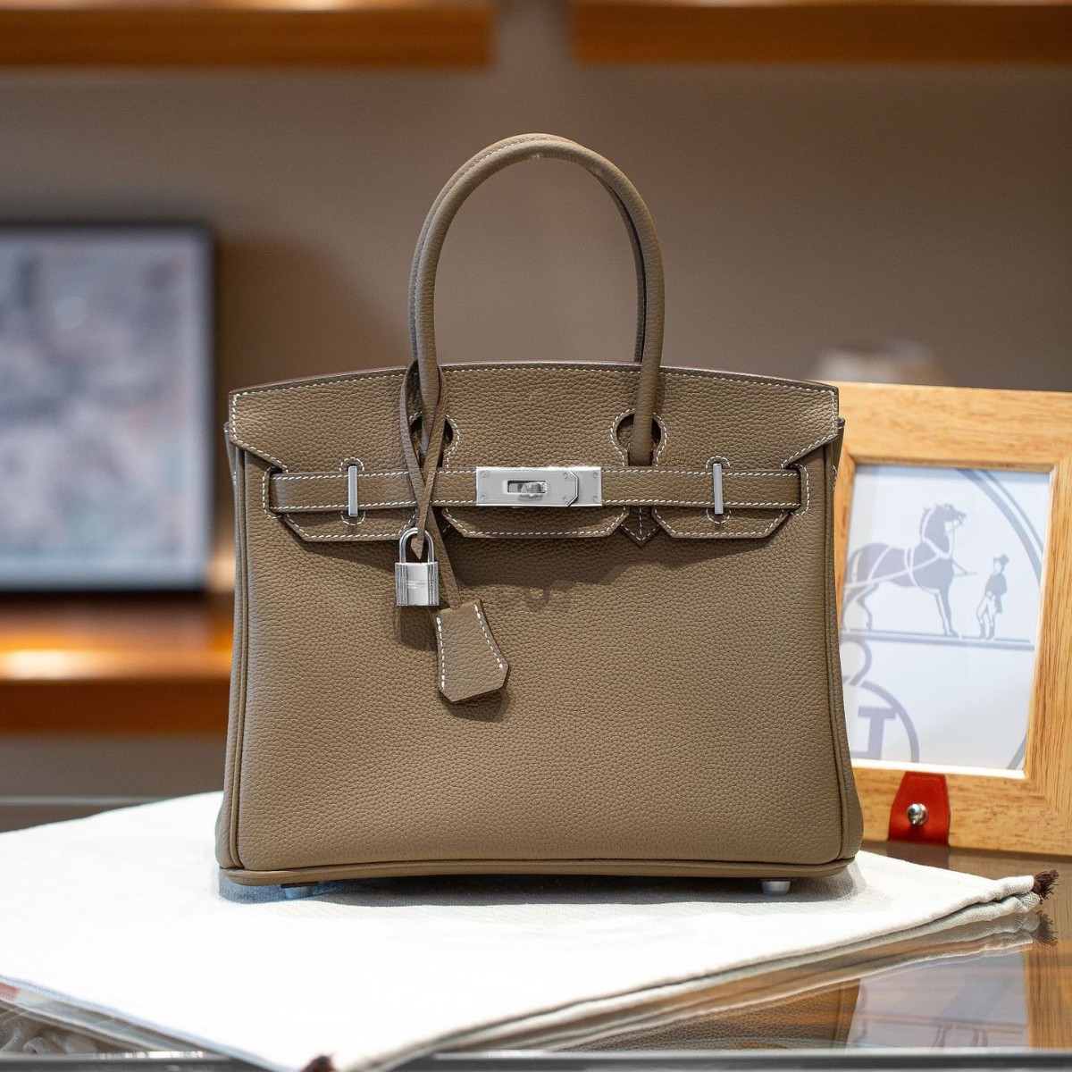 高品质半手工铂金包头层togo原厂皮30/25/20cm经典百搭女士手提包