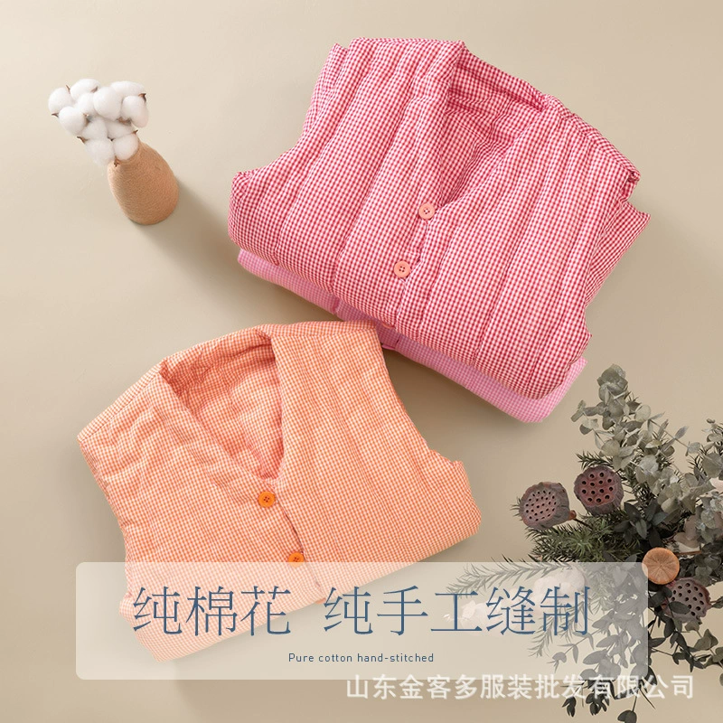 Зимний жилет из чистого хлопка ручной работы, утолщенный, для дома и улицы.