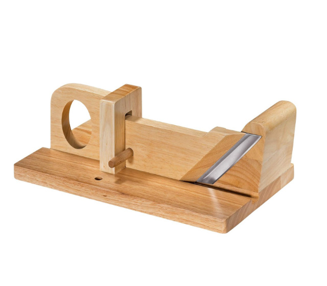 Corte de jamón de madera manual Push-Pull cuchillo de corte de perro caliente cortadora de carne corte de salchicha