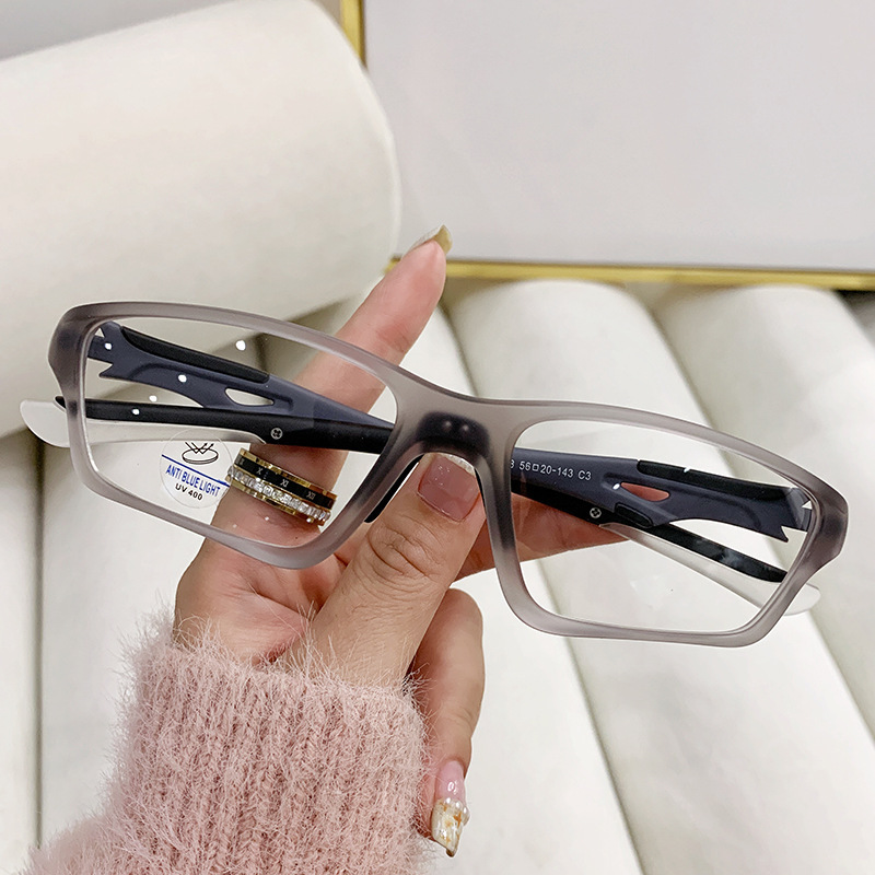 Gafas de lectura multifocales para hombre, monturas de gafas deportivas antideslizantes, gafas de lectura anti-luz azul de moda personalizadas para mujer.