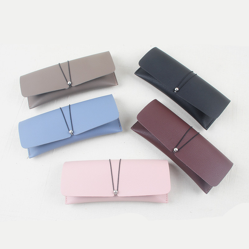 new pattern men and women glasses case cortex fashion Mirror box Drawstring soft bag box thickening Two-sided The leather box direct deal