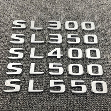 适用于奔驰SL400车标SL350SL500AMG字标改装尾标SL550标志后车贴
