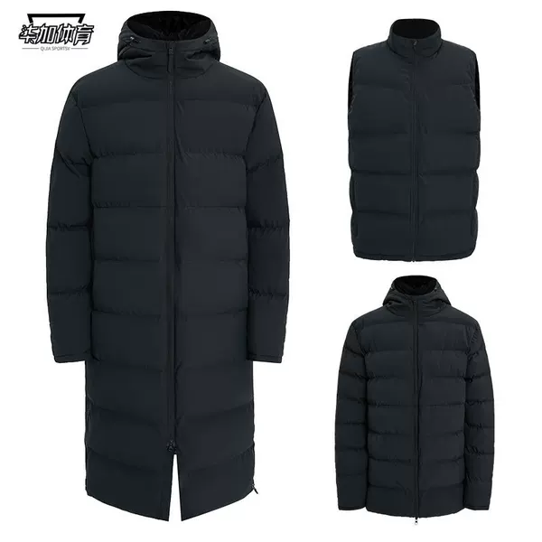 Cross-border winter training sports coat for men, long over-the-knee training cotton coat, men's sports student warm outerwear wholesale